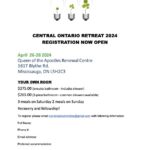 CENTRAL ONTARIO RETREAT 2024 REGISTRATION NOW OPEN